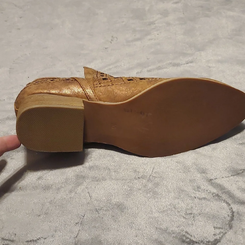 A Rider Girl Chic Bronze Women's Ankle Booties - Picture 8 of 14